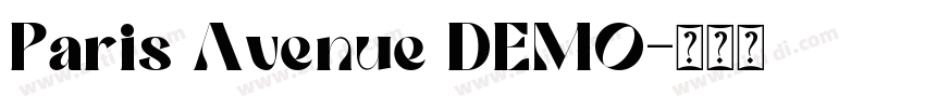 Paris Avenue DEMO字体转换